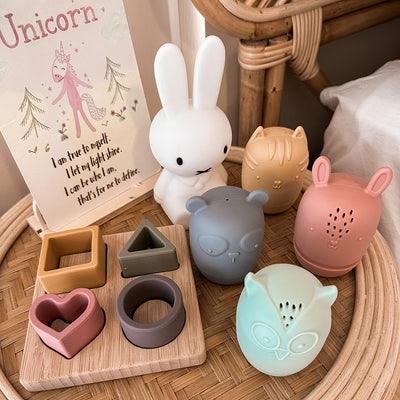 Forest Friends Silicone Bath Toys - Exclusive Colours