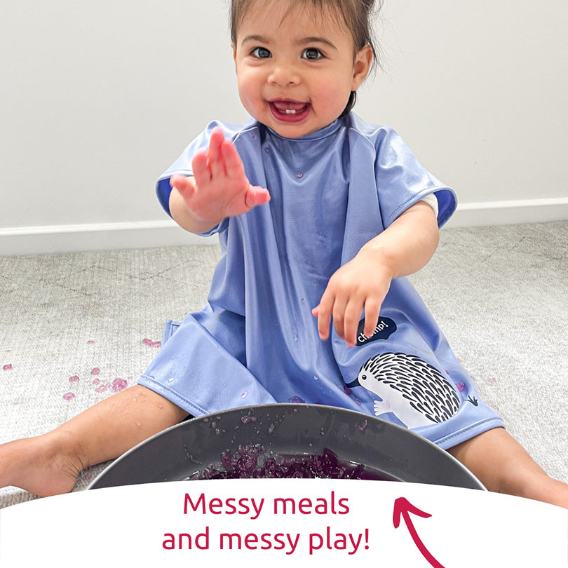 Little Chomps Short Sleeve Messy Mealtime Toddler (8mth-4yrs) Smock Bib