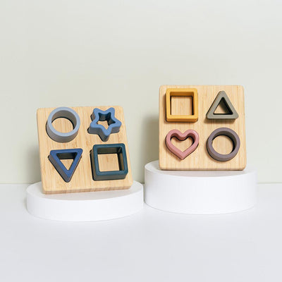 Silicone and Bamboo Puzzle - Ollie+Zara