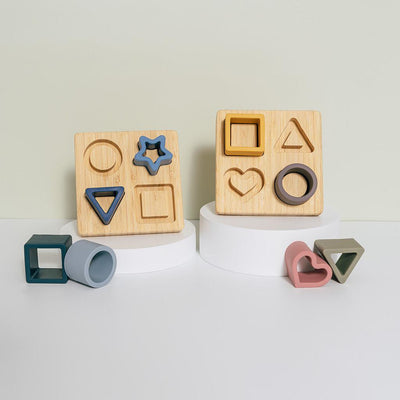 Silicone and Bamboo Puzzle - Ollie+Zara